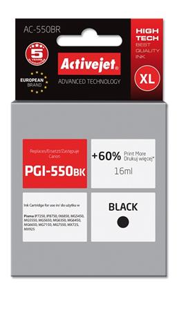 ActiveJet inkoust Canon PGI-550Bk premium with chip, 22 ml AC-550BR