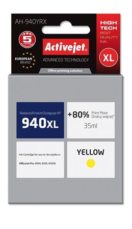 ActiveJet inkoust HP C4909AE Premium 940XL Yellow, 35 ml AH-909