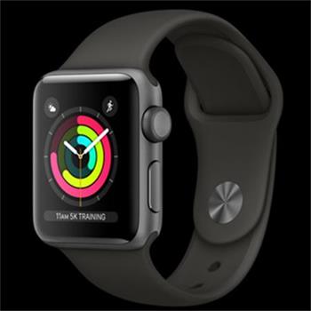 Apple Watch Series 3 42mm vesmírně šedý hliník s černým sportovním řemínkem (2017)