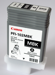 Canon cartridge PFI-102MBK iPF-500, 6x0, 7xx, LP-xx (PFI102MBK)/matt black/130ml