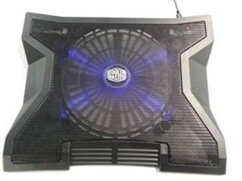 Coolermaster chladicí ALU podstavec NotePal XL pro NTB 9-17" black, 23cm blue led fan, 3port USB hub