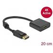 Delock Adaptér DisplayPort 1.2 samec na HDMI samice 4K aktivní černý