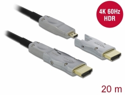 Delock Aktivní optický kabel HDMI 4K 60 Hz 20 m