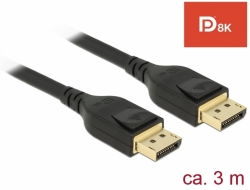 Delock DisplayPort kabel 8K 60 Hz 3 m DP 8K certifikováno