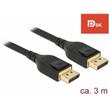 Delock DisplayPort kabel 8K 60 Hz 3 m DP 8K certifikováno
