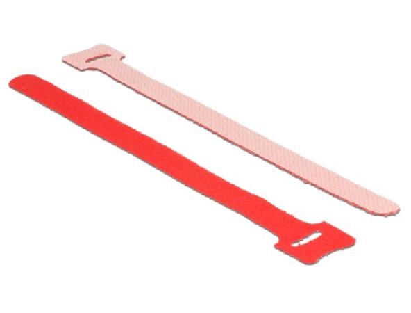 Delock Hook-and-loop fasteners L 200 mm x W 12 mm 10 pieces red