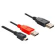 Delock kabel 2 x USB 2.0-A male > USB mini 5-pin, 30cm