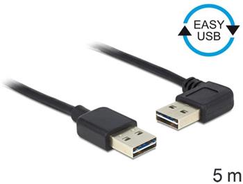 Delock Kabel EASY-USB 2.0-A samec > samec pravoúhlý 5 m
