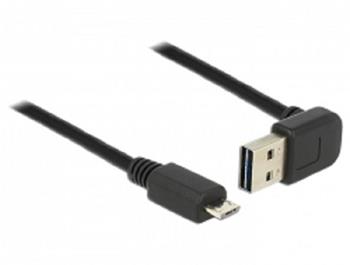 Delock Kabel EASY-USB 2.0 Typ-A samec pravoúhlý nahoru / dolů > USB 2.0 Typ Micro-B samec 0,5 m