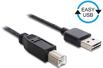 Delock Kabel EASY-USB 2.0 Typ-A samec > USB 2.0 Typ-B samec 5 m černý