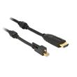 Delock Kabel mini Displayport 1.2 samec se šroubky > HDMI samec 4K aktivní černý 5 m