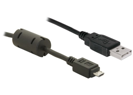 Delock kabel USB 2.0 A samec > micro-USB B samec, ferit, 3 m