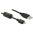 Delock kabel USB 2.0 A samec > micro-USB B samec, ferit, 3 m
