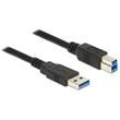 Delock Kabel USB 3.0 Typ-A samec > USB 3.0 Typ-B samec 1,0 m černý