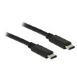 Delock Kabel USB Type-C™ 2.0 samec > USB Type-C™ 2.0 samec 1 m černý