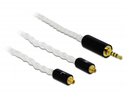 Delock Kabel zvukového signálu s trípinovým stereofonním zástrckovým konektorem rozmeru 2,5 mm