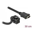 Delock Keystone modul HDMI samice 110° > HDMI samice s kabelem černá
