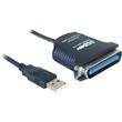 DeLock Konvertor USB->Centronics (IEEE-1284), kabel 0,8 m