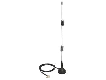 Delock LTE Antenna TS-9 Plug 2 - 3 dBi omnidirectional magnetical base fixed black