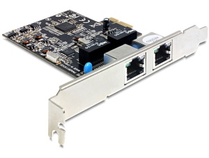DeLock PCI Express 2x Gigabit LAN +low profile