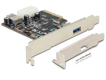Delock PCI Express karta > 1 x externí + 1 x interní SuperSpeed USB 10 Gbps (USB 3.1, Gen 2) typ A samice