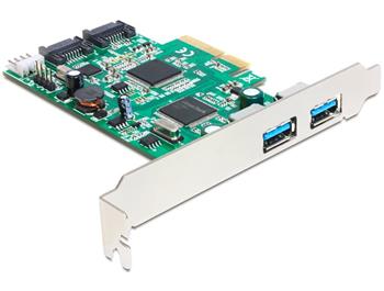 Delock PCI Express Karta > 2 x externí USB 3.0, 2 x interní SATA 6 Gb/s
