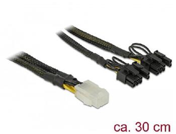 Delock PCI Express napájecí kabel 6 pin samice > 2 x 8 pin samec 30 cm