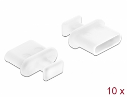 Delock Prachová záslepka pro USB Type-C™ samice s uchopením 10 kusu bílá