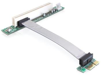 Delock Riser card PCI Express x1 > PCI 32Bit 5 V s flexibilním kabelem 13 cm zasunutí vlevo