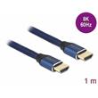 Delock Ultra vysokorychlostní HDMI kabel, 48 Gbps, 8K 60 Hz, modrý 1 m certifikovaný