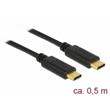 Delock USB 2.0 kabel Type-C na Type-C 0,5 m 5 A E-Marker