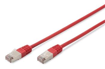Digitus CAT 5e SF-UTP patch cable, Cu, PVC AWG 26/7, length 0.5 m, color red