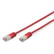 Digitus CAT 5e SF-UTP patch cable, Cu, PVC AWG 26/7, length 0.5 m, color red