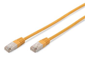 Digitus CAT 5e SF-UTP patch cable, Cu, PVC AWG 26/7, length 10 m, color yellow