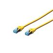 Digitus CAT 5e SF-UTP patch cable, PVC AWG 26/7, length 0.5 m, color yellow