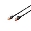 Digitus CAT 6 S-FTP patch kabel, LSOH, Cu, AWG 27/7, délka 0,25 m, barva černá