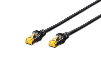 Digitus CAT 6A S-FTP patch cable, Cu, LSZH AWG 26/7, length 0.25 m, color black