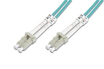 Digitus Fiber Optic Patch Cord, LC to LC Multimode 50/125 µ, Duplex Length 15m, Class OM3
