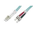 DIGITUS Fiber Optic Patch Cord, LC to ST, Multimode 50/125 µ, Duplex Length 1m, Class OM3