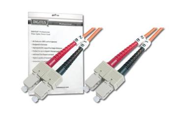 DIGITUS Fiber Optic Patch Cord, SC to SC, Multimode,OM2, 50/125 µ, Duplex Length 2m