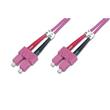 DIGITUS Fiber Optic Patch Cord, SC to SC, Multimode OM4 - 50/125 µ, Duplex, color RAL4003 Length 10m