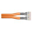 Digitus Instalační kabel CAT 7 S-FTP, 1200 MHz Dca (EN 50575), AWG 23/1, 500 m buben, duplex, barva oranžová