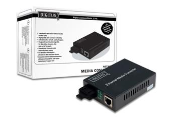 Digitus Media Converter 10/100/1000Base-T to 1000Base-LX + zdroj, 10km