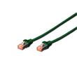 Digitus Patch Cable, S-FTP, CAT 6, AWG 27/7, LSOH, Měď, zelený 10m