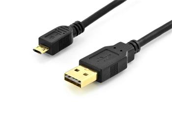 Digitus Připojovací kabel USB 2.0, typ A - micro B M/M, 1,8 m, vysokorychlostní, konektory reverzibilní, bl