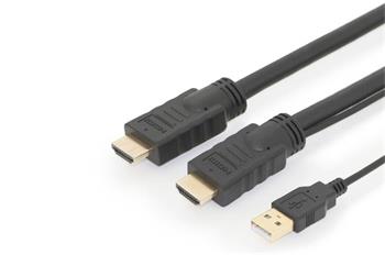 Digitus propojovací kabel s Aktivním zesílením HDMI High Speed Ethernet 20m Ultra HD 4K, HDMI 2.0