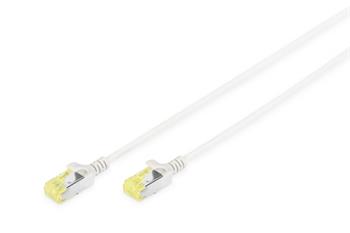 Digitus Tenký propojovací kabel CAT 6A U-FTP Cu, LSZH AWG 28/7, délka 0,5 m, barva šedá