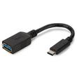 Digitus USB Type-C adapter cable, type C to A M/F, 0,15m, Super Speed, bl