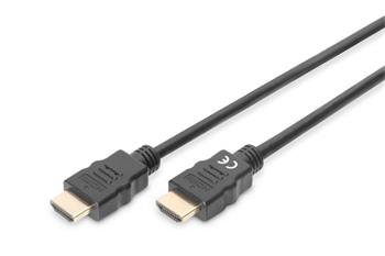 DIGITUS Vysokorychlostní propojovací kabel HDMI, typ AM / M, 1,0 m, s Ethernetem, Ultra HD 60p, zlatý, černý