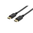 Ednet Připojovací kabel DisplayPort, DP samec/samec, 3,0 m, s blokováním, UHD 4K@60Hz, bavlna, zlato, bl